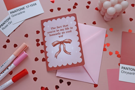 Ribbon A6 Greeting Card
