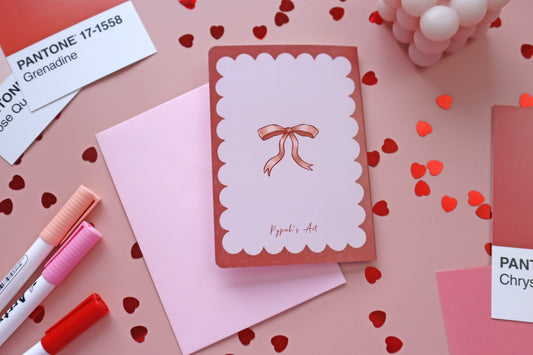 Ribbon A6 Greeting Card