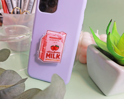Strawberry Milk Phone Grip
