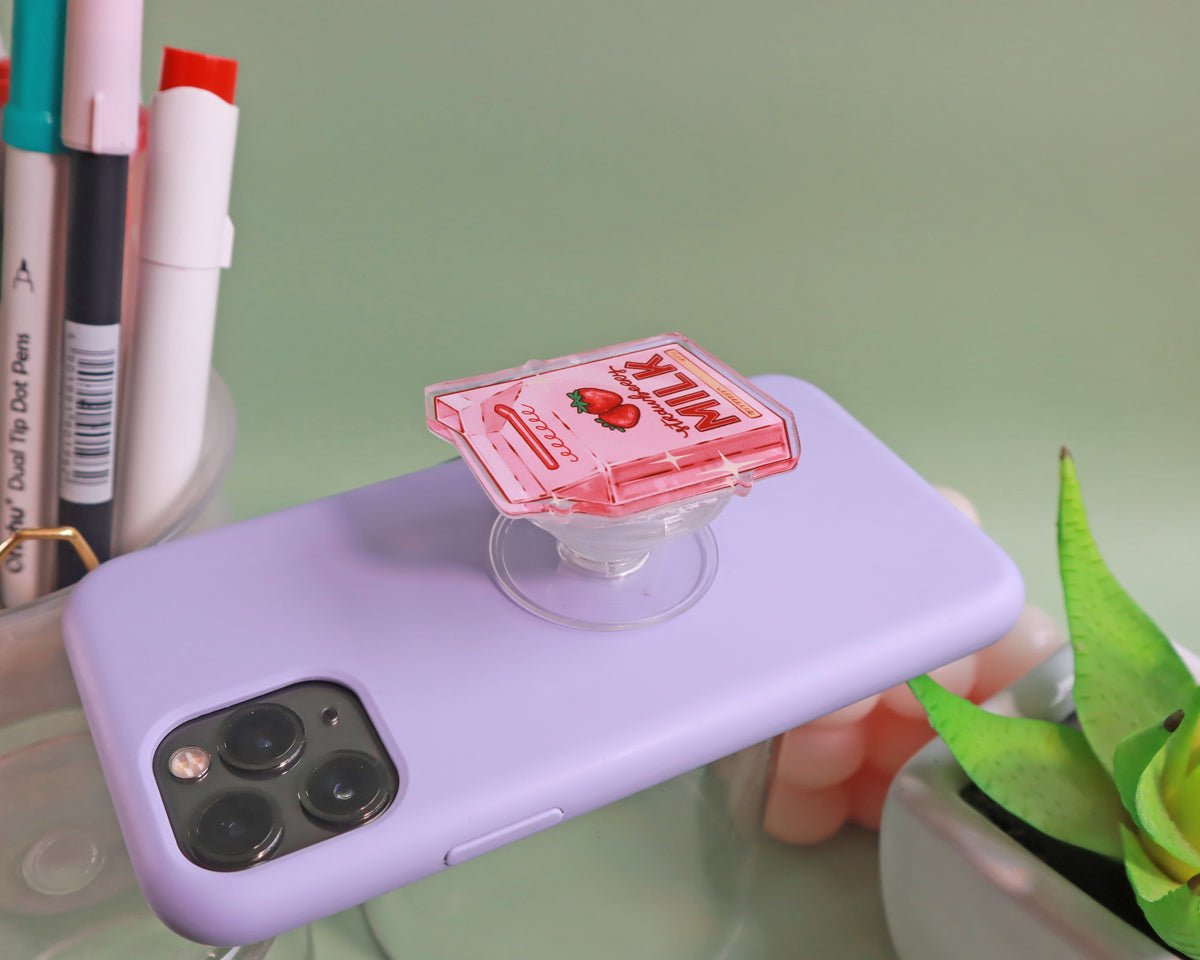 Strawberry Milk Phone Grip