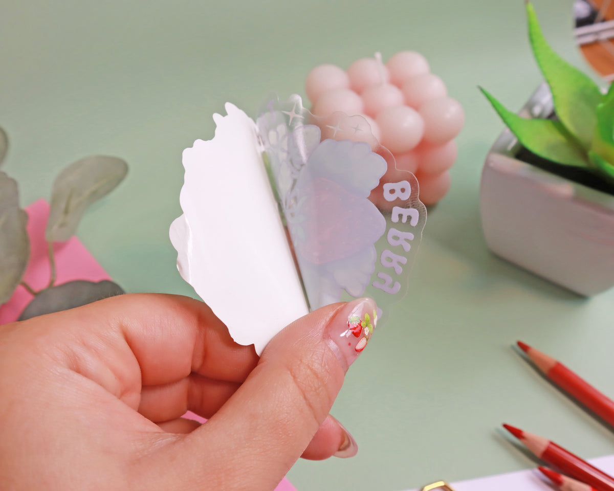 "Trying My Berry Best" Clear Vinyl Sticker