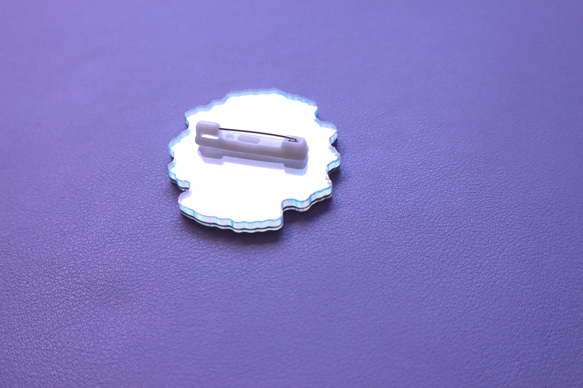 Anxious Angel Holographic Pin