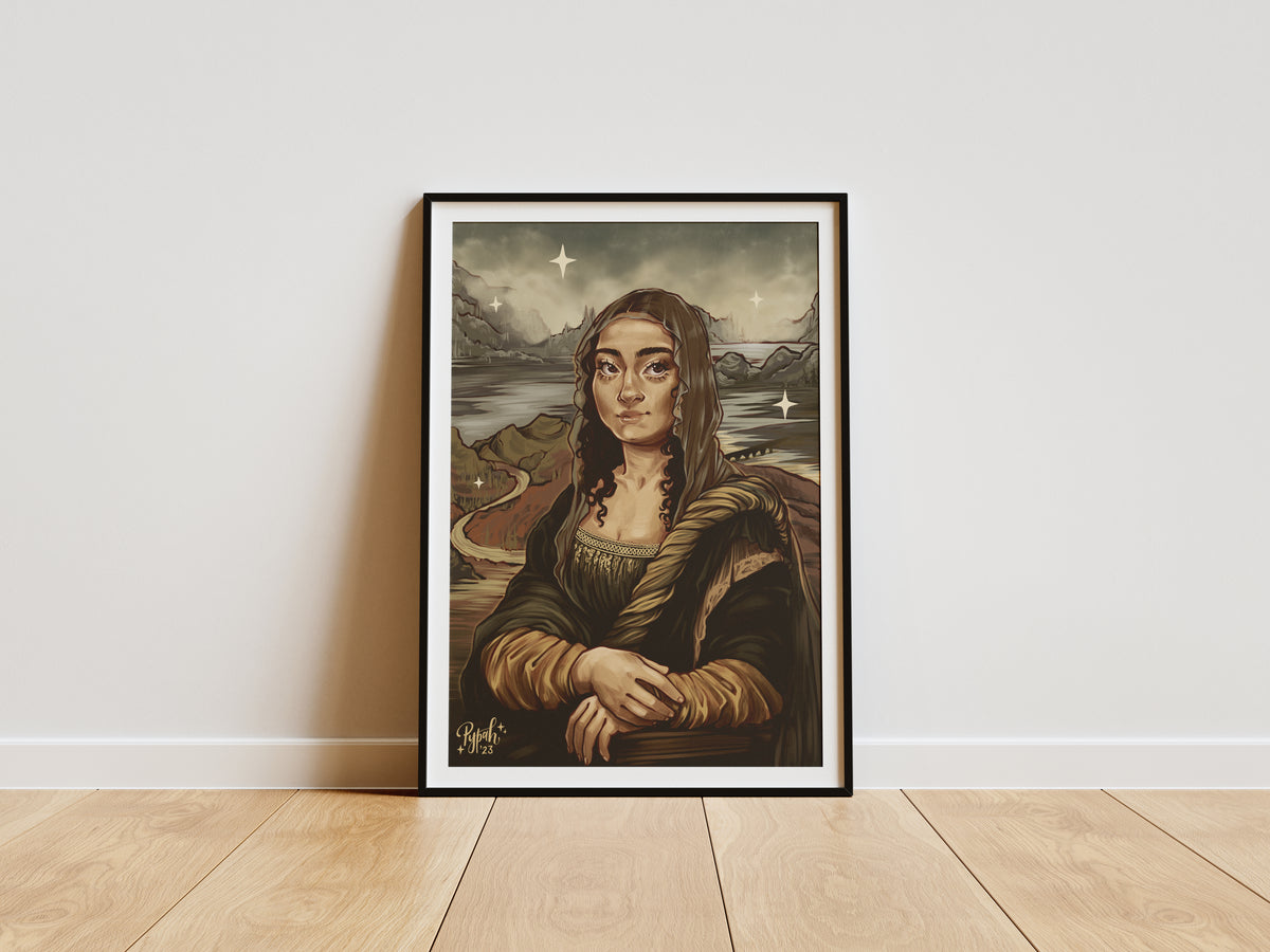 'Mona Lisa' Gold Foil A4 Print