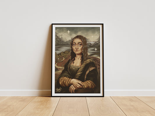 'Mona Lisa' Gold Foil A4 Print