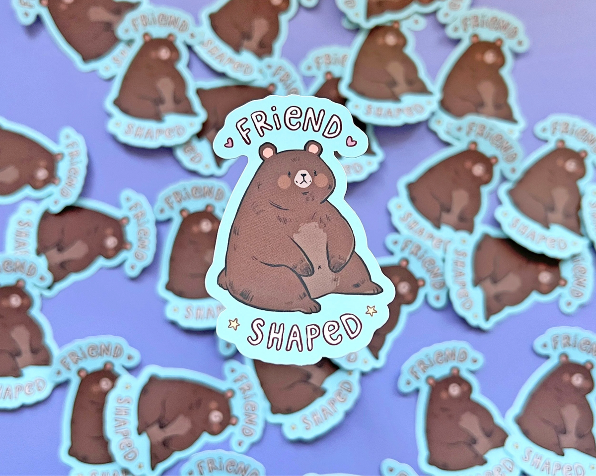 "Friend Shaped" Vinyl Sticker