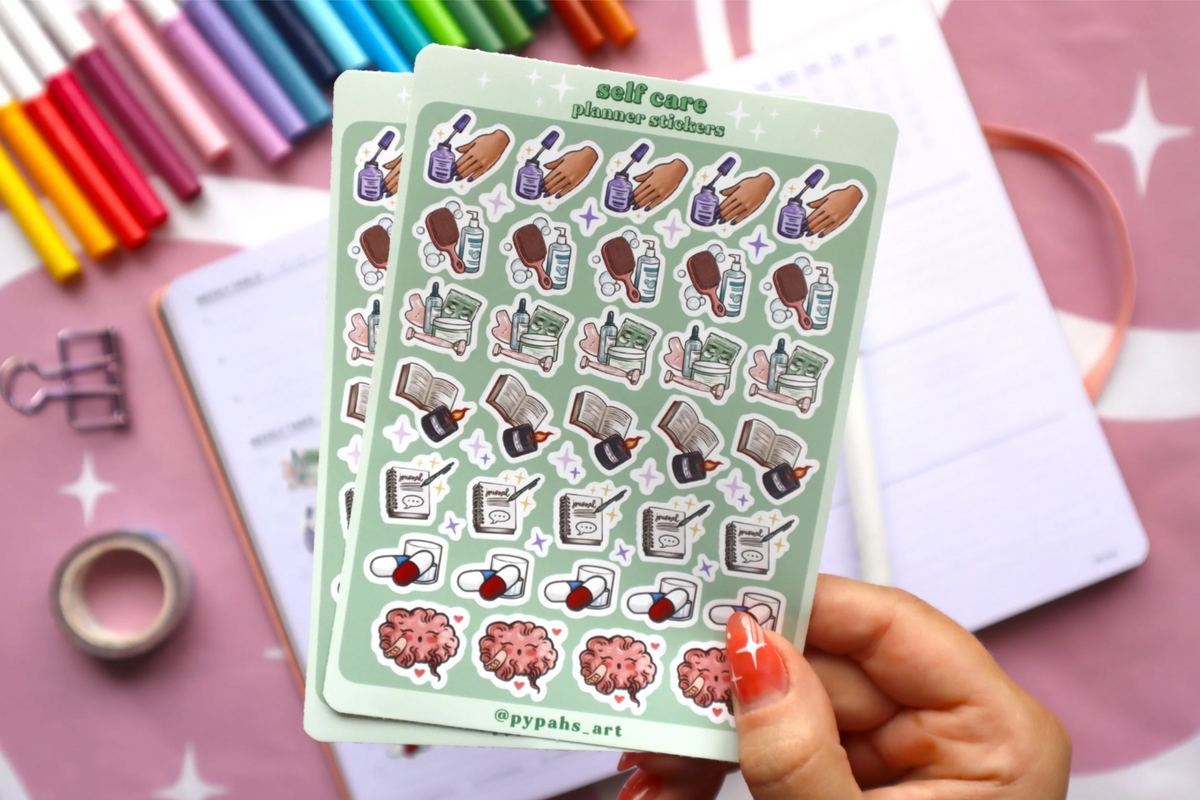 Self Care Planner Sticker Sheet