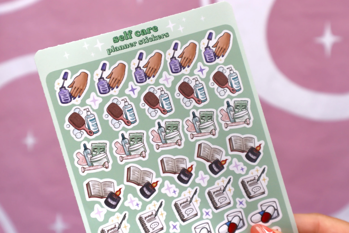 Self Care Planner Sticker Sheet