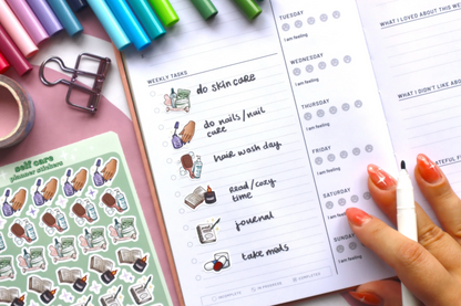 Self Care Planner Sticker Sheet