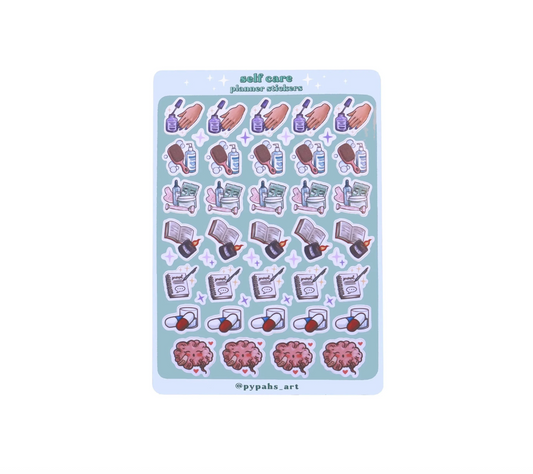 Self Care Planner Sticker Sheet