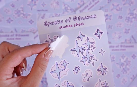 Sparks of Glimmer A6 sticker sheet