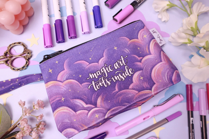 "Magic Art Tools Inside" Canvas Pencil Cases
