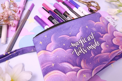"Magic Art Tools Inside" Canvas Pencil Cases