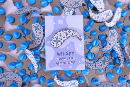 "Whispy" enamel pin