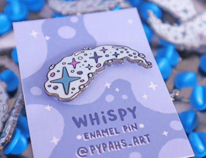 "Whispy" enamel pin