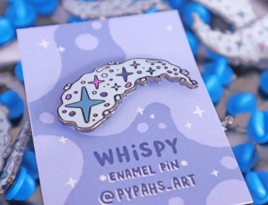 "Whispy" enamel pin