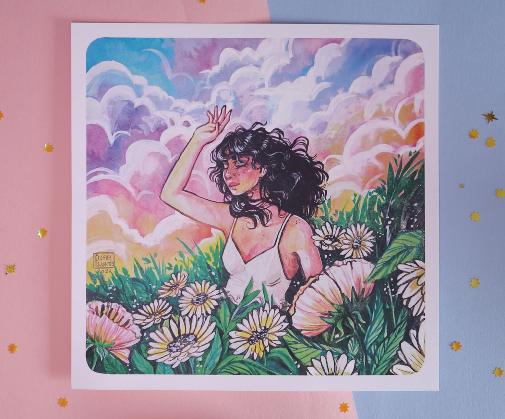 "Clouds of Colour" Ink Painting Print