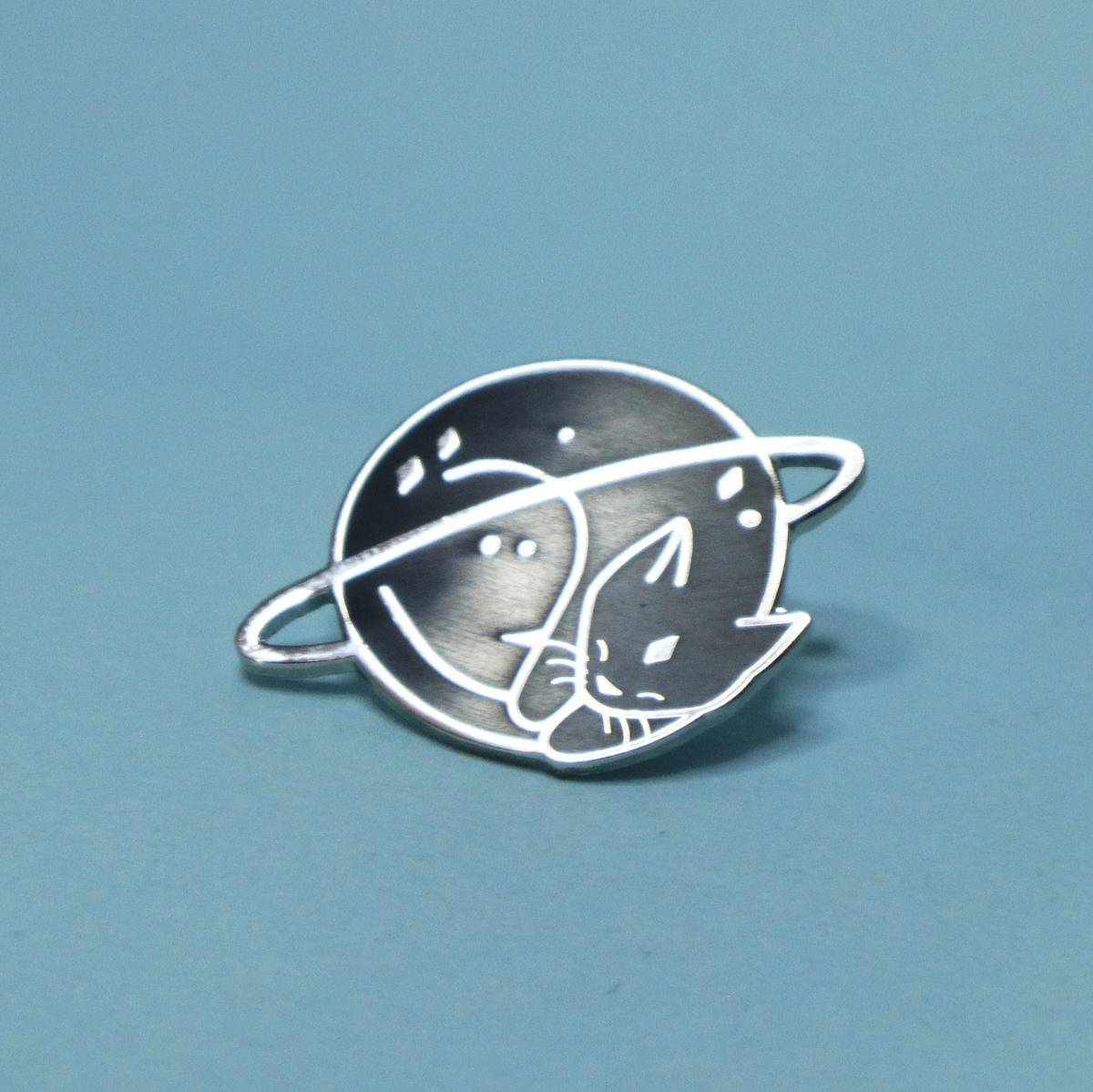 "Caturn" Enamel Pin
