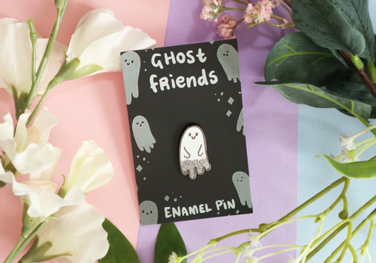 Ghost Friend Enamel Pin