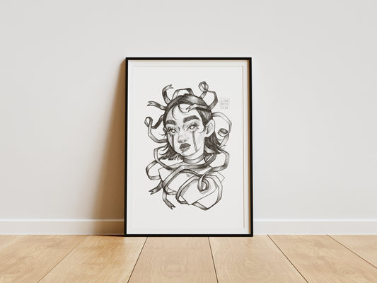 "Tied Up" Drawing Print