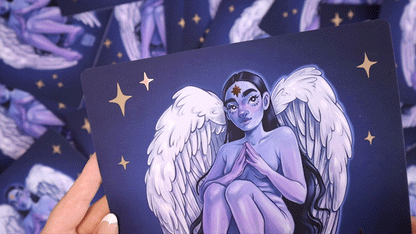 "Angelic" Gold Foil print