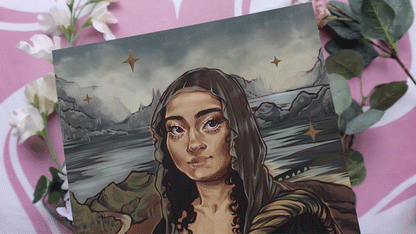 'Mona Lisa' Gold Foil A4 Print