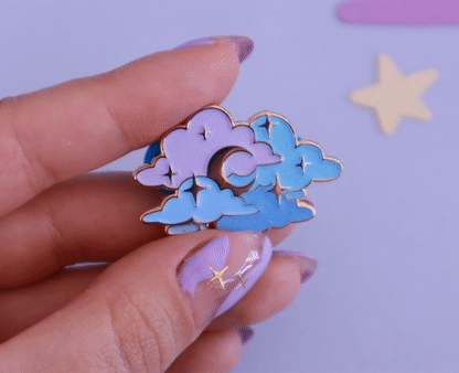 Moonlight Clouds *glow in the dark* Enamel Pin