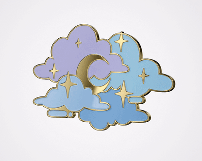 Moonlight Clouds *glow in the dark* Enamel Pin