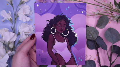 "Bubblegum Skies" Holographic Print